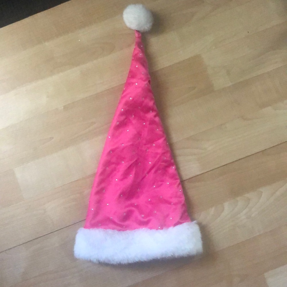 Victoria’s Secret Hot pink Santa-baby hat❤️